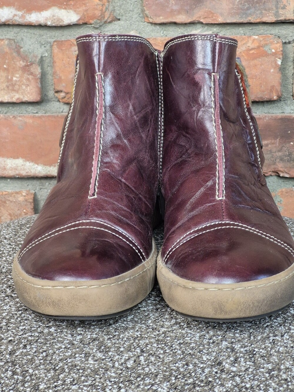 Josef Seibel Maren 07 Burgundy Leather Wool Lined Ankle Boots EU 40 - Picture 9 of 11